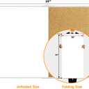 XBoard Extra Large Magnetic White Board and Bulletin Corkboard Combination, 60 x 40 Inch Foldable Dry Erase & Cork Combo Board for wall with Aluminum Frame, 5' x 3' Notice Memo Board Pin Vision Board