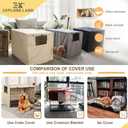 Explore Land 30 inches Dog Crate Cover Heavy Duty Polyester Pet Kennel Sunshade Universal Fit for Wire Cage (Light Tan)