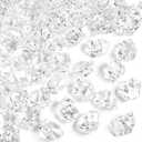 Fake Ice Cubes,100 Pcs Clear Rocks for Vases,17 * 22 mm Plastic Diamonds,Plastic Ice Cubes Vase Fillers for Centerpieces