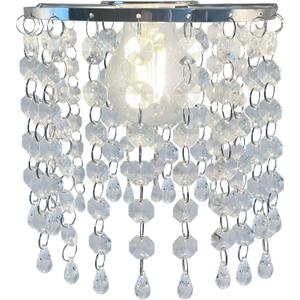 Crystal Lamp Shade, Light Shade Crystal Chandelier for Dining Room, Modern Pendant Lampshades Beaded Chandelier Diameter 6", Clear