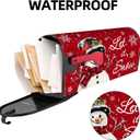 Christmas Snowman Mailbox Cover 25.5x21 Inch, Let It Snow Post Letter Box Covers, Holiday Xmas Magnetic Waterproof Mail Wraps for Outdoor Yard Garden Oversized Mailbox Decor