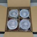 AmorArc 24 Ounces Soup Bowls with Large Handles and Lids, Stoneware Bowls Set of 4 for Soup, Cereal, Stew, Noodle, Colourful Ceramic Kitchen Bowls, Microwave&Dishwasher Safe, Multicolor