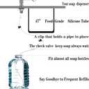 GAGALIFE Sink Soap Dispenser Extension Tube Kit, 47" Food-Grade Silicon Tube with Upgraded Check Value for Under Sink Soap Dispenser, No More Top Refill