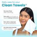 CLEAN SKIN CLUB Blemish Control Clean Towels XL, Extra Exfoliation for Oily Skin, Disposable, Single-Use Face Towelette Dry Wipe - 1 Pack (50 Count)