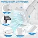 Heavy Duty Tension Pole with Suction Base & One-Click Extension, 1.26in Steel Clothes Rail & Curtain Rod 30-45in, No Drill Telescopic Pole, 187lb Support, Multi-Purpose for Drying, Bathroom, Wardrobe, White, 30-45in 