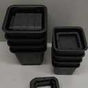 Bed Risers 10 inch Heavy Duty,Elevation in Heights 1,2,3,4,5,6,7,8,9,10 InchAdjustable Furniture Risers for Chair Table and Desk Legs Lifting (4 Pack,Black) (Square)