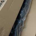 No Pawblems Free Standing Dog Gate with Door, 36'' Tall Foldable Dog Fence for Indoor & Outdoor, Up to 156 Inch Extra Wide Puppy Gate for Stairs, Hallways, Doorways, Deck, Yard (Black, 6 Panels)