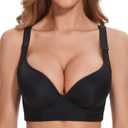 Plus Size Push Up Bra for Women Hide Back Fat Smoothing Bra Seamless Underwire T-Shirt Bra. 38D