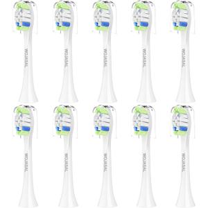 Replacement Toothbrush Brush Heads Compatible with Philips Sonicare Electric Toothbrushes with Click-on System Dupont Bristles for Optimal Plaque Remove, Pack of 10, White