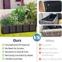 Large Planters for Outdoor Plants - Deepened 20" H, Raised Beds for Gardening Self Watering, Elevated Planter Box with Legs, Rectangular Garden Planters for Outdoor Plants Flowers, 94.4"L x 15.7"W