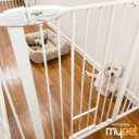 MYPET North States Extra Tall & Wide Walk Thru EasyPass Pet Gate with Patented Adjustable pet Door: 29.75 - 52 Wide Dog Gate. Pressure Mount, No Tools Needed. Dog Gates for House, 41" Tall, White