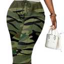 PINSV Women's 2 Piece Outfits Lounge Sets Ruched Short Sleeve Tops and Wide Leg Pants Tracksuit (Green, XL)