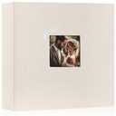 Lanpn Scrapbook Photo Album 12x12, Linen Window Design Cover Top Load 3 Ring Folder Binder Photobook Photo Book 12 x 12 inch with 30 Plastic Sleeves 60 Pages Beige