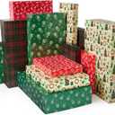 YANGTE 12 Pack Large Christmas Boxes for Presents, Assorted Sizes Christmas Gift Boxes with lids, 17" Premium Clothing Boxes for Robe and Shirt