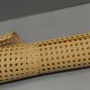 Rattan Cane Webbing Roll 24 Inch Width x 5 Feet Length, Rattan Caning Material for Chairs and Cabinets, Woven Open Mesh Wicker Repair Kit for DIY Home Projects and Furniture