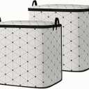 king comforter storage bag,clothes blanket bedding pillow quilt organizer for closet,fabric moving bags with portable handles and zipper 95L(2pack)
