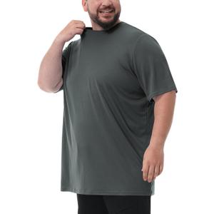 Mens Big and Tall Swim Shirt Sun Protection UPF 50+ Rash Gard Quick Dry T-Shirt, 4X-Large Big Tall