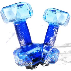 2 Set Water Weights for Pool Exercise, Upgraded PE Water Dumbbells Pool Resistance, Water Aerobics Equipment with Non-slip Handle for Aqua Therapy, Pool Fitness, Water Exercise (Blue)
