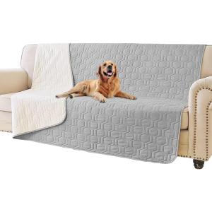 Waterproof and Anti-Slip Dog Bed Cover and Pet Blanket Sofa Pet Bed Mat car Incontinence Mattress Protectors Furniture Couch Cover for Most Cats Dogs, Pets (68x82Inch (Pack of 1), Light Grey)