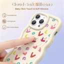 CASBST for iPhone 13 Pro Max Phone Case, Curly Wavy Frame with Cute Pattern