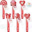 Winrayk Valentines Party Favors for Kids Mini Bubble Wands Bulk with Card, 24 Pack Mini Bubbles (Original Design, 6 Style), Birthday Goodie Bag Stuffer Exchange Valentines Day Gifts for Kids Classroom