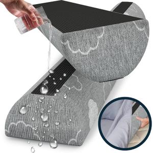 Sleepah Bed Bumpers for Toddlers Memory Foam Rail Guards Waterproof Washable Dual Sided Non-Slip Soft Cover - Safety Guard Noodle Long Pillow Pads for King Queen Full Twin Beds (1 Pack)