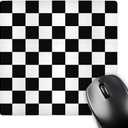 3dRose 8 x 8 x 0.25 Inches Black and White Pattern Checkered Checked Squares Chess Checkerboard or Racing Car Race Flag Mouse Pad (mp_154527_1)