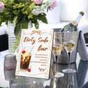 Dirty Soda Bar Sign, Wedding Signs for Reception Ceremony Home Party Tabletop Desk Decorations,Wedding Mocktail Bar Wooden Stand Sign 5x7 Inch, Baby Bridal Shower Table Decor,