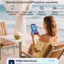 Philips WiFi Smart Lock with Handle, Fingerprint Keyless Entry Door Lock with WiFi Bridge, Smart Locks for Front Door with Handle Set, APP Remote Control, Work with Alexa&Google Assistant, Auto-Lock
