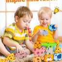 Montessori Toys for 1 2 3 Year Old Boys Girls, Toddler Toys Age 2-4, 10 Pack Wooden Animal Blocks Sorting & Stacking Education Toddler Puzzles Toy,1 2 3 Year Old Girl Boy Birthday Gifts