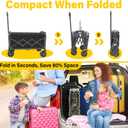 Wagons Carts Foldable, Collapsible Wagon with Wheels  Foldable Wagon for Groceries,Picnic,Beach,Camping, Small Hauls, Apartment Moving Storage, Portable Utility Folding Wagon Cart, 360lbs, Black