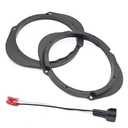 Speaker Adapter w/Harness 6.5" 2-Pair Fit for F150 F250 F350 Explorer & More; Black ABS & Brass; Car Speaker Mounting Spacer Bracket Kit