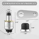 Push Button Starter Switch 12V 50A, Waterproof Momentary Push Button Switch for Car, Truck, Boat, ATV, RV, Lawn Tractor Engine One-Button Starters Pushs Starter Switch (Black)