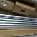 TONIAL 1 Inch Double Curtain Rods 72 to 144 Inch (6 to 12 ft), Heavy Duty Decorative Drapery Rod for Windows 69 to 140 Inch (5.75 to 11.7 ft) with Small Cap Finial, Silver
