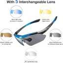 ROCKBROS Polarized Sunglasses Men Women Cycling/Pickleball/MTB Glasses UV Protection, Suitable for Myopia Glasses