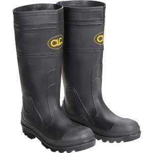 CLC Custom Leathercraft Climate Gear R230 Over The Sock Black PVC Rain Boot, SIze 12