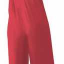 Womens Casual Sleeveless Strap Loose Adjustable Jumpsuits Stretchy Long Pants Romper with Pockets (Red, L)