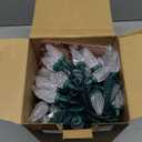 C9 Christmas Lights Outdoor, 81 FT 100 LED Connectable C9 String Lights with 8 Modes and Timer Extendable Xmas Tree Patio Roofline Garden Yard Holiday Party Indoor Outdoor Decoration, Warm White