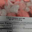 Cinnamon Taffy, 2 Pound Bulk Bag, Individually Wrapped Cinnamon Candy BBD: 08-2027