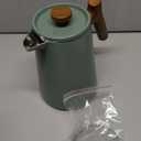 POLIVIAR French Press Coffee Maker, 34 oz Coffee Press with Real Wood Handle, Double Wall Insulation & Dual-Filter Screen, Food Grade Stainless Steel for Good Coffe and Tea, JX2025-XFPN (Green)