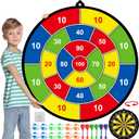 Large Dart Board for Kids, Kids Double-Sided Dart Board with Sticky Balls and Darts, Indoor/Outdoor Sport Fun Party Play Game Toys, Gifts for 3 4 5 6 7 8 9 10 11 12 Year Old Boys Girls