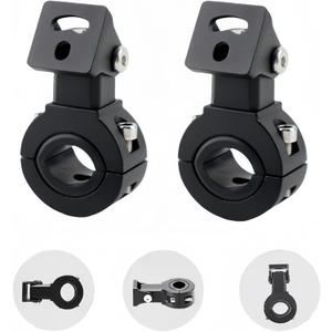 Motorcycle Spotlight Bracket, Light Bar Mounts for Driving Fog Lights, 360 Degree Adjustment Tube Clamp Mounting Bracket Fit 0.7"-1.25" ATV UTV Roll Bar (2 Pcs)