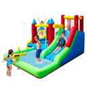 9-in-1 Inflatable Water Slide for Kids Age 3-6, Outdoor Blow Up Bounce House Water Park with Dual Slides, Climbing Wall, Splash Pool, Water Cannons, Jumping Area, Backyard Water Slide with Blower