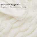 Luxury Ruched Faux Rabbit Fur Throw Blanket - Ultra Soft & Cozy Gift, Plush Fuzzy Fluffy Blanket for Couch, Bed, Living Room Decor, 60"x80", Beige