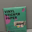 Printable Vinyl Sticker Paper for Inkjet Printer-35 Sheets Glossy White 8.5" x 11" Waterproof Labels Paper, Dries Quickly, Vivid Colors, Tear Resistant, DIY Christmas Stickers