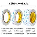3M Double Sided Tape 0.39in x 16.5ft, Mounting Tape Heavy Duty, Removeable PE Foam Tape Strips, Strong Adhesive Tape Waterproof Free Damage for Paint Wall Picture Hanging Poster