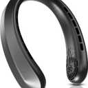 FrSara Rechargeable Neck Fan, Portable Personal Fan that Blows Cold Air, 3-Speed with 5200mAh Battery, Supports USB TYPE-C, Ideal Present for Birthday, Women, Men, Travel, Outdoor, Menopause, Black