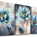 Lapremoly Black And White Beach Wall Paintings Wall Decorations For Living Room Canvas Wall Art For Bedroom Office Wall Decor Blue Ocean Sea Wave Pictures Prints Artwork Modern Home Decor 3 Piece