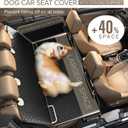 SHARLOVY Back Seat Extender for Dogs, Heavy Duty Dog Car Seat Cover for Back Seat and Aggressive Chewer, Large Hard Bottom Seat Cover for Dogs, Dog Hammock for Car, Travel Pet Bed for Car, SUV, Truck
