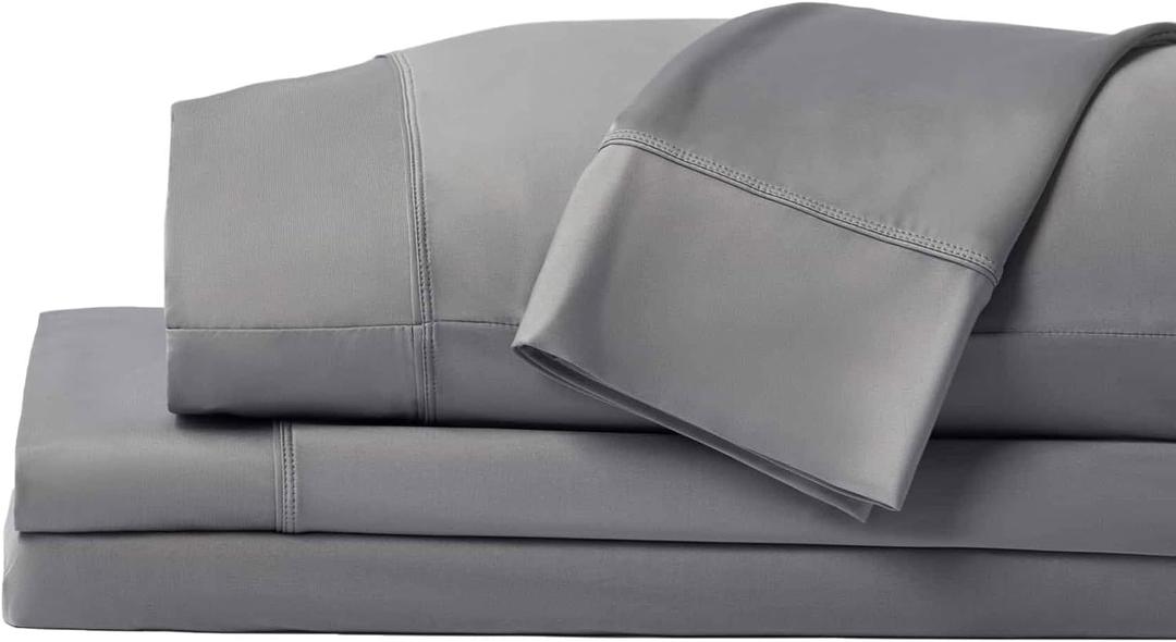 SHEEX Original Performance Sheet Set with 2 Pillowcases, Ulta-Soft Fabric Transfers Heat and Breathes Better than Traditional Cotton, Graphite, King/California King